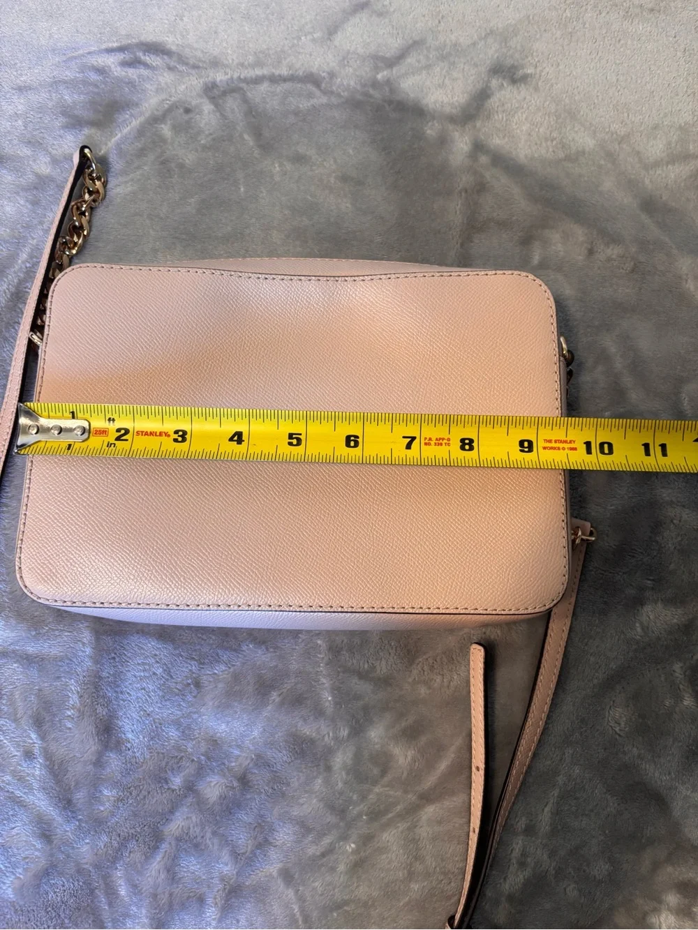 Michael Kors Blush Saffiano Leather Crossbody with Gold Chain